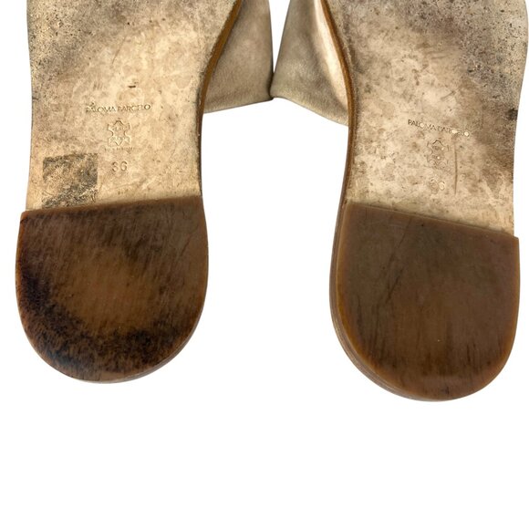 Paloma Barceló Emilie Suede Slide Sandals in Nude Jute Size US 5 ½ or 6 EU 36 - Picture 11 of 11